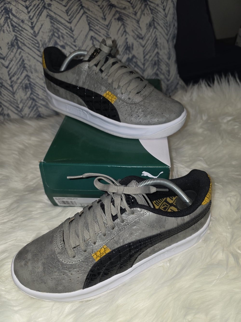 Puma Men's GV Special- Gator  Gray Elephabt Skin Sneakers